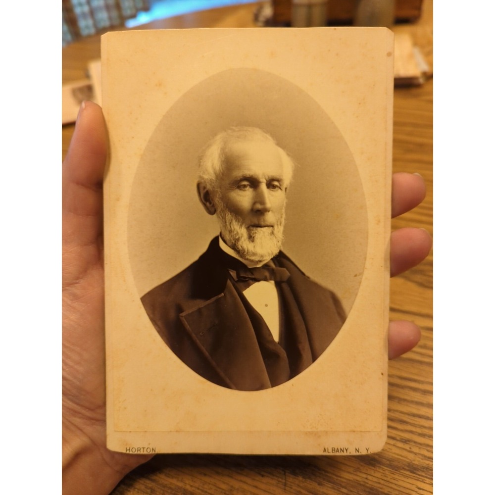 Antique Cabinet Card Man Gentleman Photo Victorian Portrait Albany New York